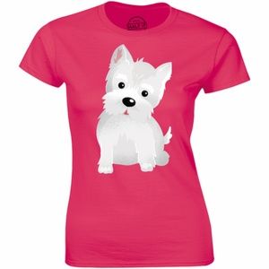Cute White Yorkie Terrier Dog Animal Lover T-shirt